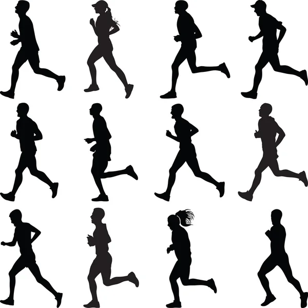 Runner siluet vektör