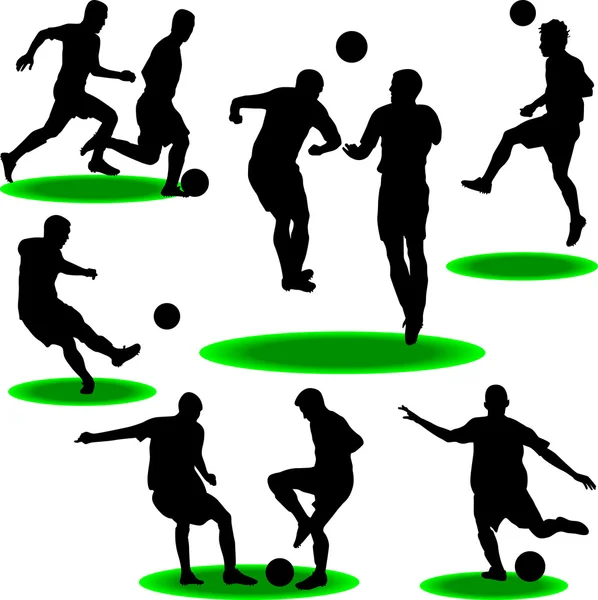 Futbol oyuncu siluet vektör
