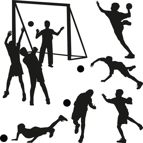 Handboll män vektor — Stock vektor