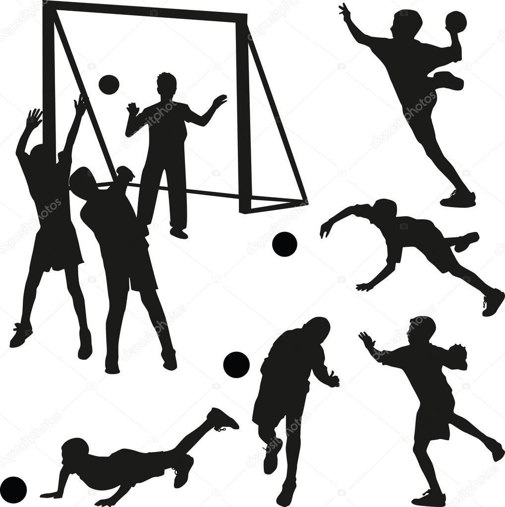 Handball men vector