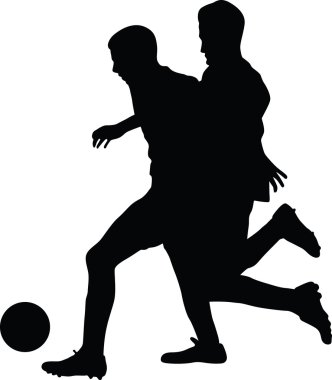 Futbol oyuncu siluet vektör