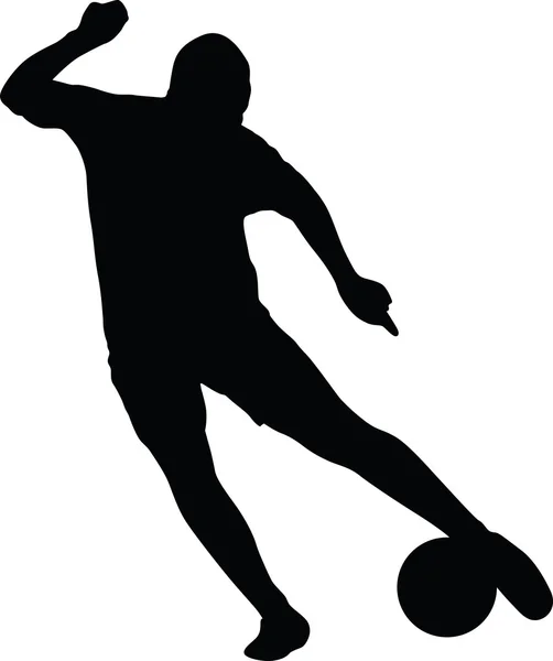 Futbol oyuncu siluet vektör