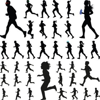 Runner siluet vektör