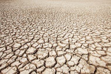 Sıcak yaz sezonu ile kırma toprak