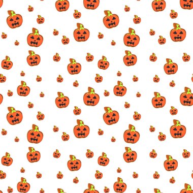 Beyaz arkaplanda balkabağından oluşan yaratıcı desen. 