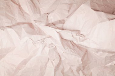 Bej rengi buruşuk kağıt arka plan, web tasarım ekran koruyucuları için doku. Çeşitli amaçlar için şablon. Basit Yaratıcı Kırışık Kağıt Tasarımı