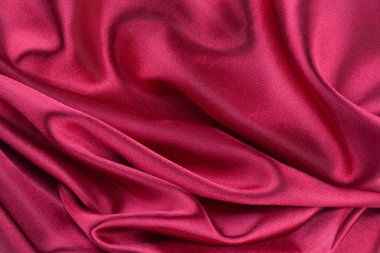 red silk fabric with waves, elegant wallpaper design