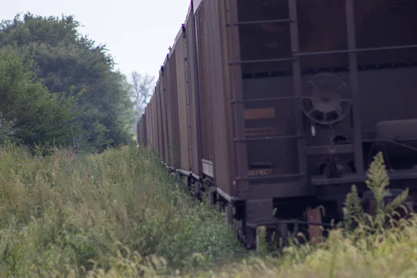 Old Porzucić Black Rail Road Car w hrabstwie — Zdjęcie stockowe