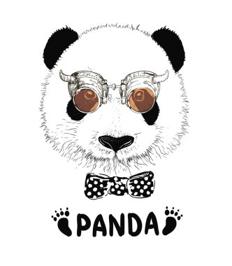 komik panda baş steampunk