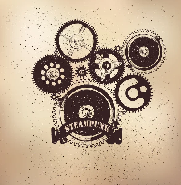 Steampunk godło kochani — Wektor stockowy
