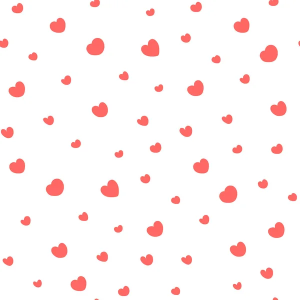 Harten patroon in hipster stijl, Vector naadloos patroon. Rode textuur — Stockvector