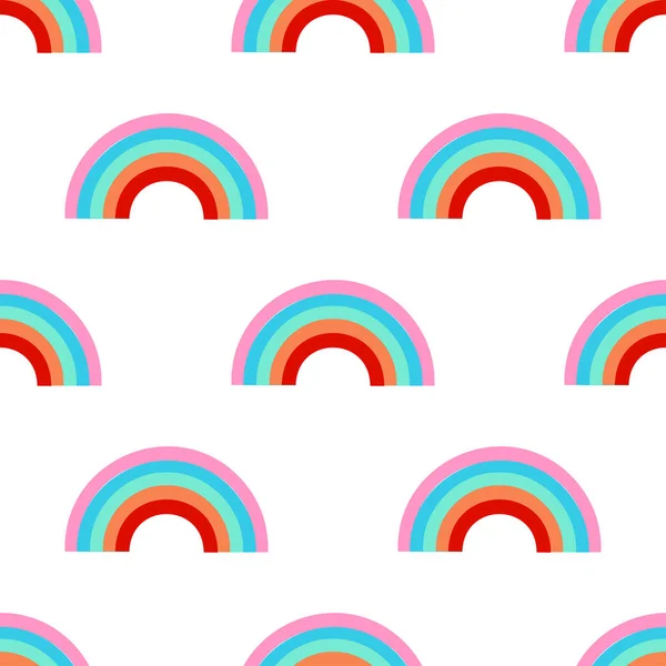 Regenboog patroon. Modern patroon voor print design. Naadloze vectortextuur. — Stockvector