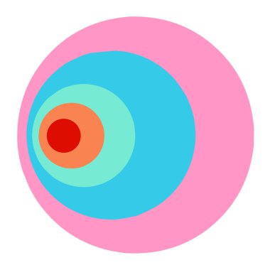 Gökkuşağı çemberli illüstrasyon. Lgbt bayrağı. Gökkuşağı arkaplanı.