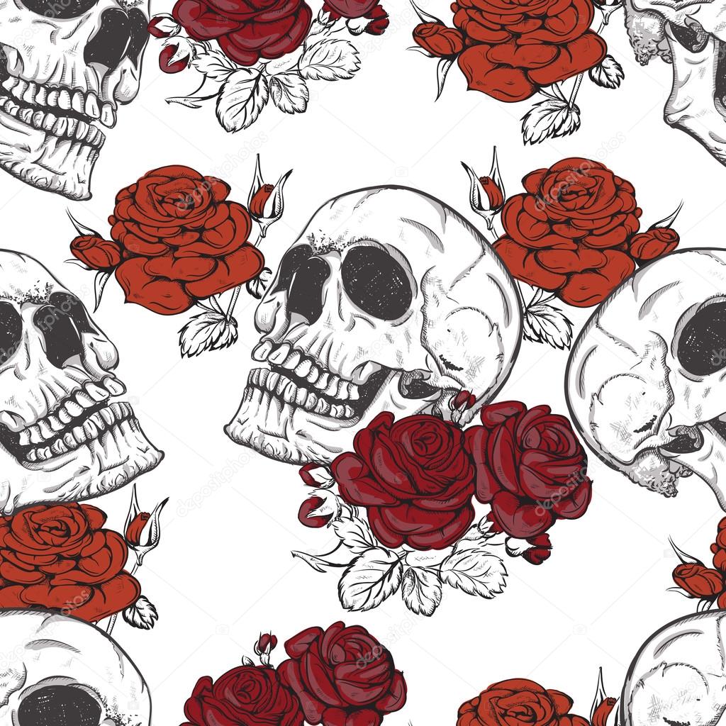 roses and skulls