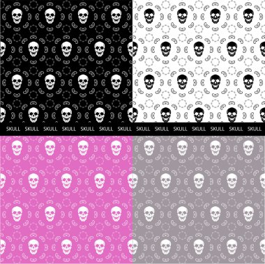 Kahverengi kafatası desen