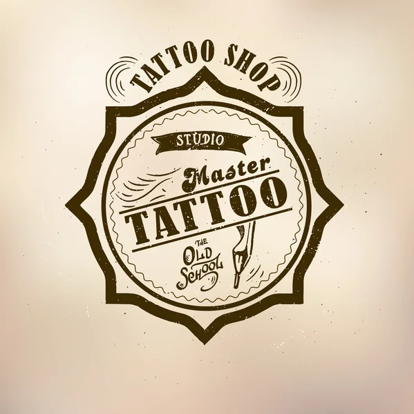 Retro style tattoo master — Stock Vector