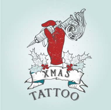 Download Christmas Tattoo Set Free Vector Eps Cdr Ai Svg Vector Illustration Graphic Art