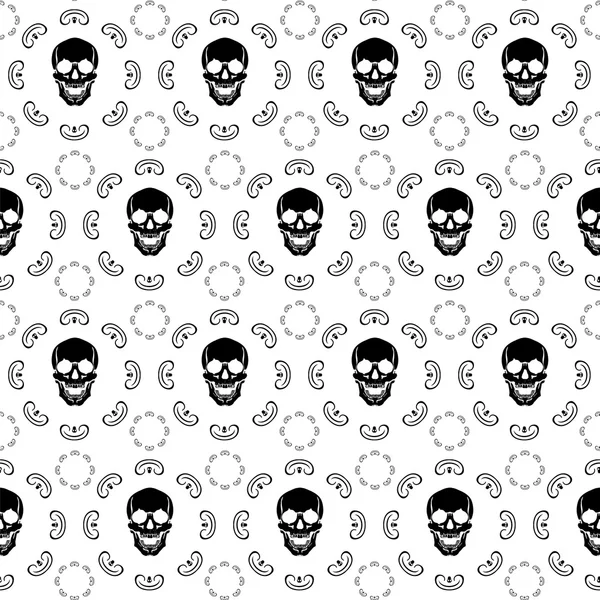 Bruine Skull patroon — Stockvector