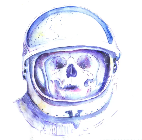 Crâne dans le casque spatial — Photo
