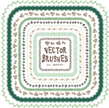 vektör fırça kış kümesi