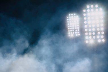 stadyum ışıkları ve duman