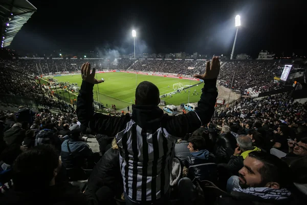 Toumba Stadyumu Paok hayranları tam görünümünü — Stok fotoğraf