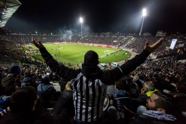 Toumba Stadyumu Paok hayranları tam görünümünü