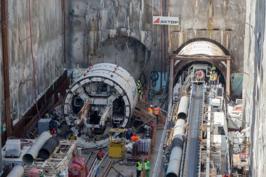  İnşaat alanında metrosu Tünel Delme makineleri