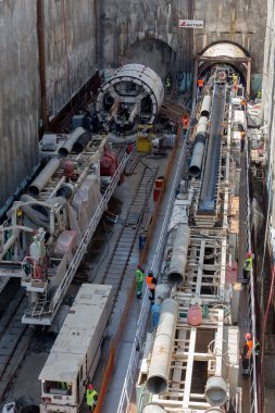  İnşaat alanında metrosu Tünel Delme makineleri