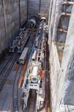  İnşaat alanında metrosu Tünel Delme makineleri