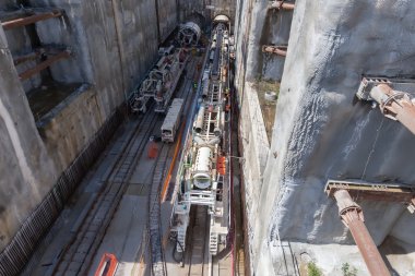  İnşaat alanında metrosu Tünel Delme makineleri
