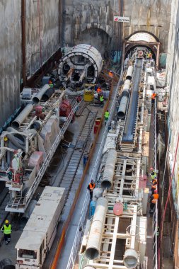  İnşaat alanında metrosu Tünel Delme makineleri