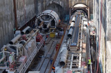  İnşaat alanında metrosu Tünel Delme makineleri