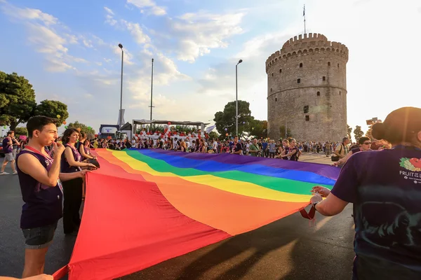 Selanik'te 5 Gay Pride Festivali. — Stok fotoğraf