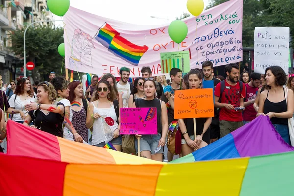 Пятый гей-прайд-фестиваль в Салониках . — стоковое фото