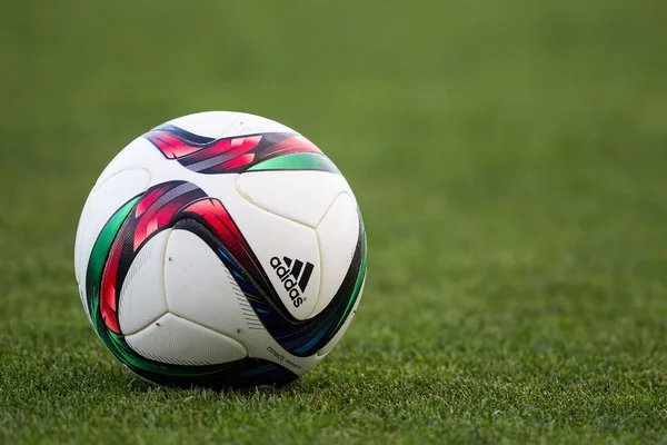 Greek Superleague ball on the field — Stock Photo, Image
