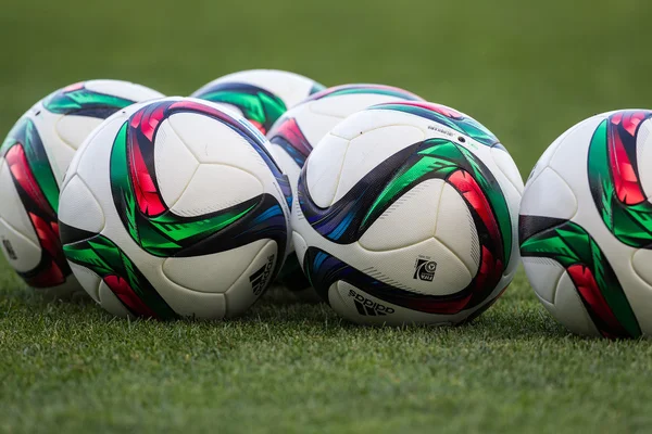 Greek Superleague ball on the field — Stock Photo, Image