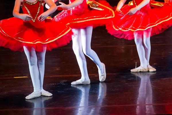 Bailarines durante las actuaciones de ballet. Solo piernas . —  Fotos de Stock