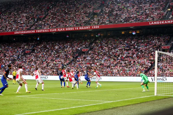 UEFA Champions League tredje kvalomgången mellan Ajax vs Pao — Stockfoto