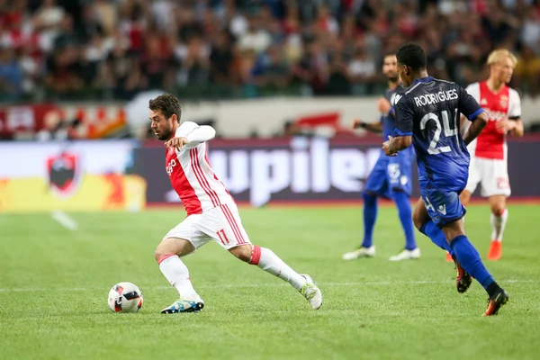 UEFA Champions League tredje kvalomgången mellan Ajax vs Pao — Stockfoto