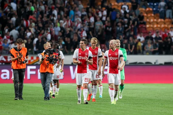 Третього кваліфікаційного раунду Ліги чемпіонів між Ajax проти Pao — стокове фото