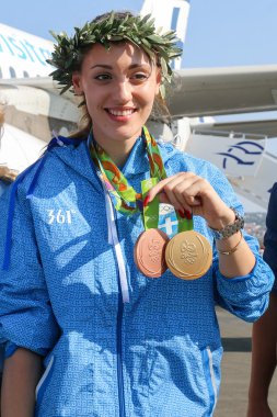 Greek shooting star Anna Korakaki - Rio Olympics clipart