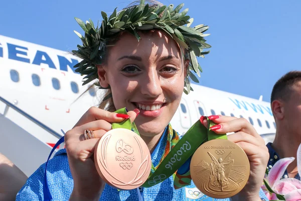 Steaua greacă Anna Korakaki - Olimpiada de la Rio — Fotografie, imagine de stoc