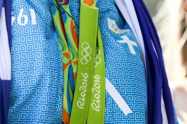 Græsk stjerneskud Anna Korakaki - Rio Olympics - Stock-foto