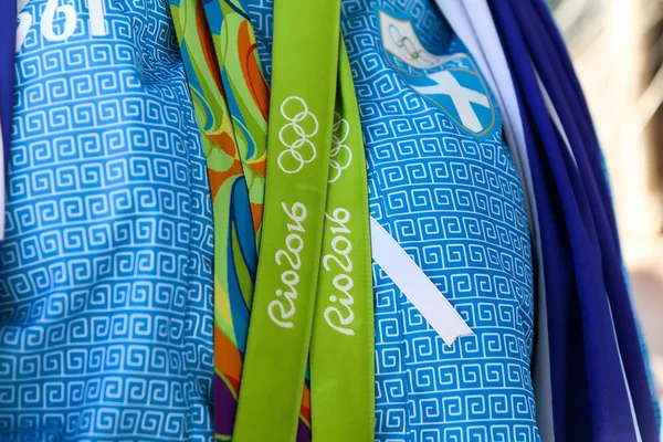 Bintang jatuh Yunani Anna Korakaki Olimpiade Rio — Stok Foto