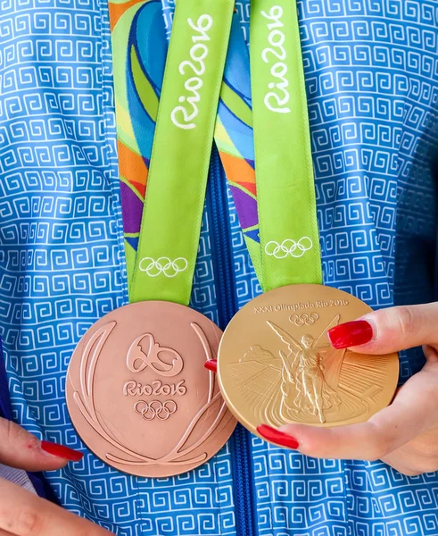 Αστέρι της Ελληνικής σκοποβολής Anna Korakaki-Ολυμπιακοί Αγώνες του Ρίο — Φωτογραφία Αρχείου