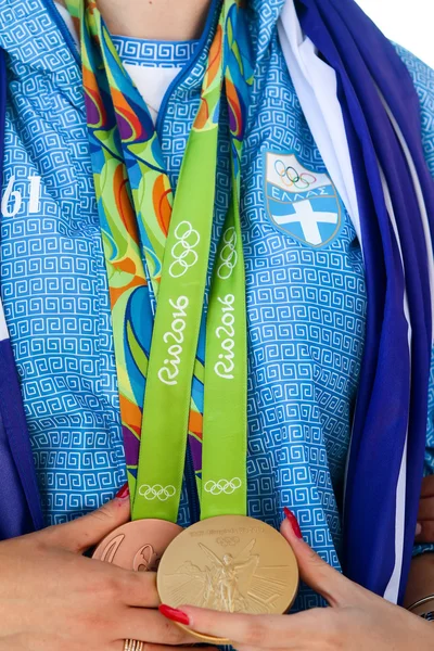 Estrella fugaz griega Anna Korakaki - Juegos Olímpicos de Río —  Fotos de Stock