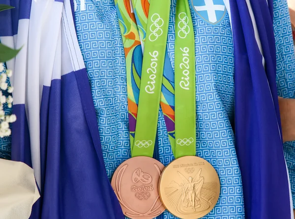 Greek shooting star Anna Korakaki - Rio Olympics — Stock Photo, Image