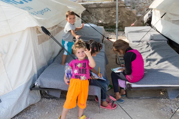 Campamento de refugiados de Lagadikia, Grecia —  Fotos de Stock