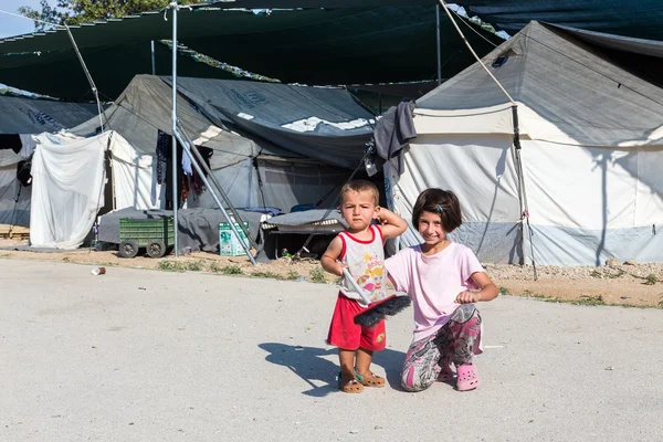 Campamento de refugiados de Lagadikia, Grecia —  Fotos de Stock